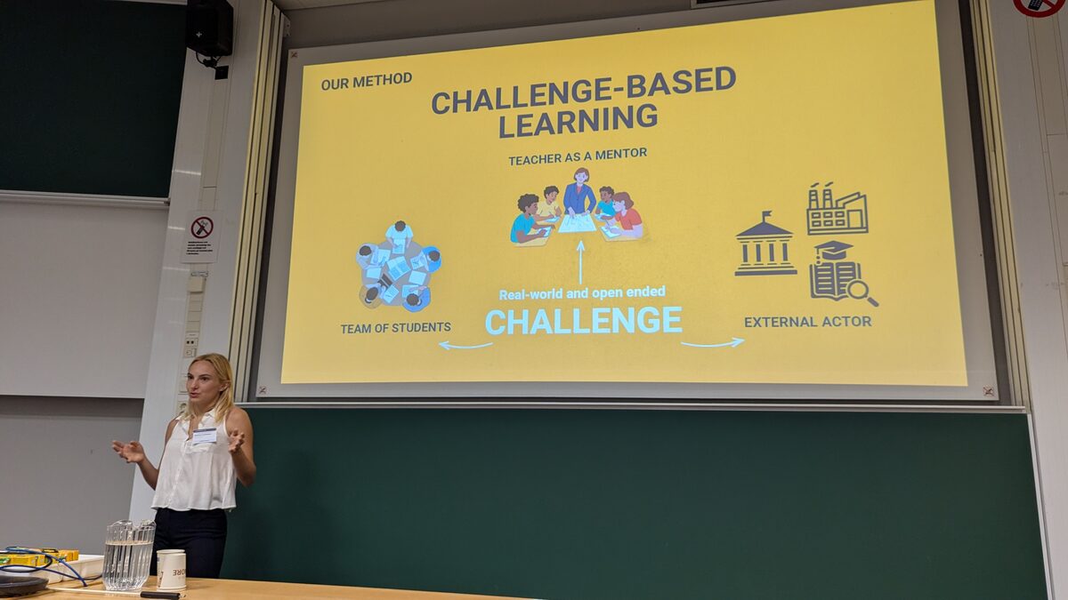 Jessica Lucchetta presenting challenge-based learning